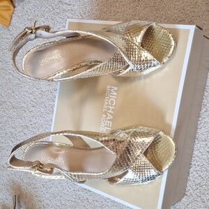 Michael Kors Gold High Heels Sandals